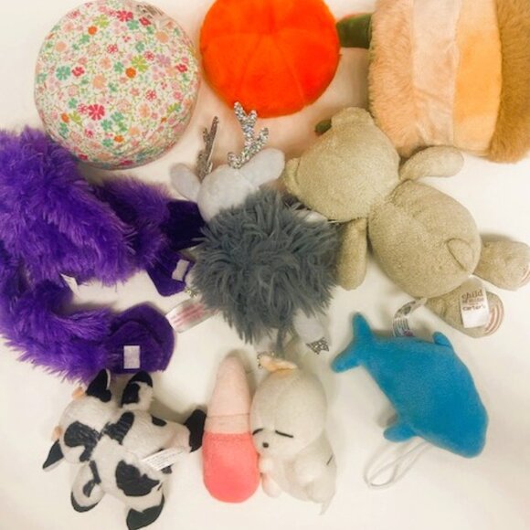 Baby Soft Toy Lot of 10 Pumpkin American Girl Yoda Teddy Fish Monkey Cow Dog etc - Picture 2 of 12